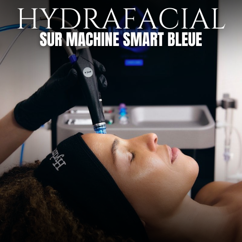Hydrafacial sur machine smart bleue